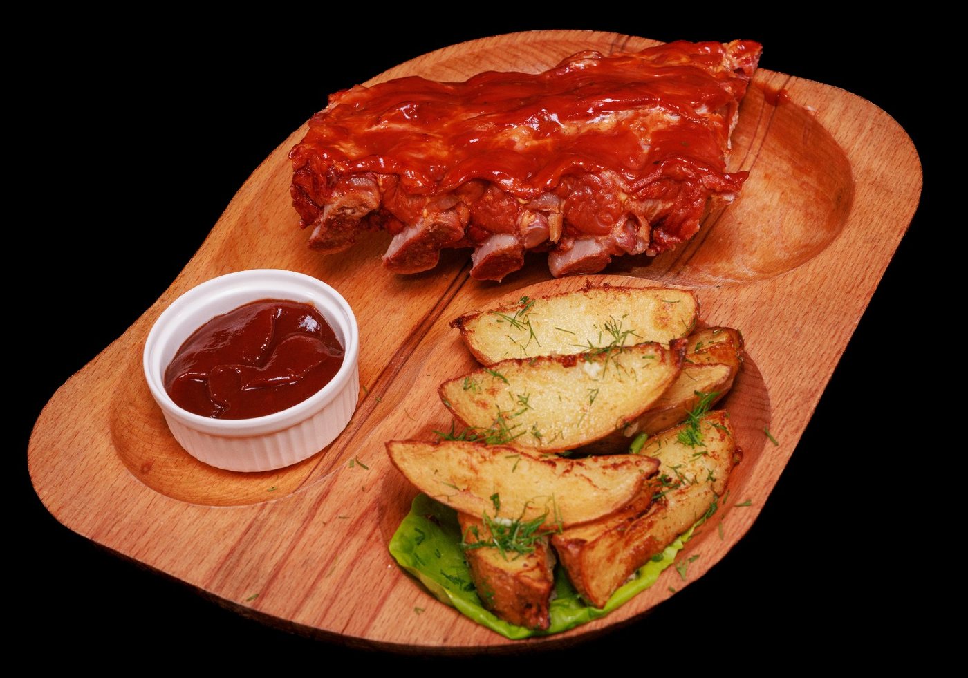 Scăriță de porc la cuptor cu cartofi copți